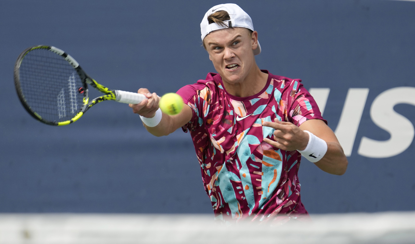 Holger Rune är utslagen i US Open. Foto: John Minchillo AP/TT