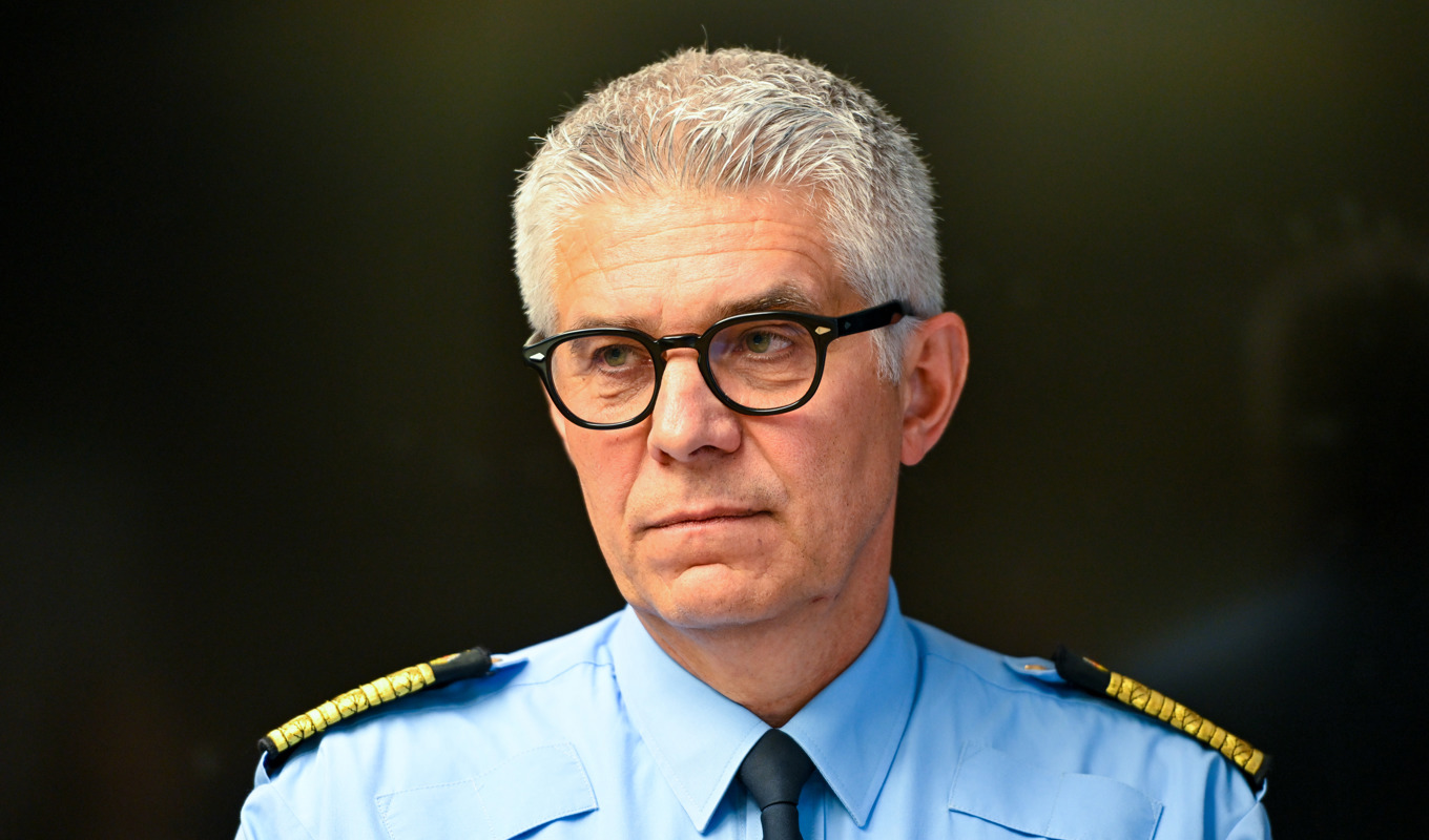 Rikspolischef Anders Thornberg kommenterar upploppen i Rosengård. Foto: Martin Solhaug Standal/NTB/TT