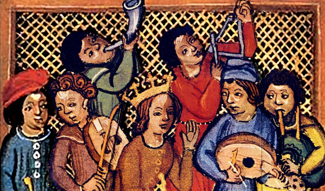 Dans och dansmusik utgjorde centrala delar av det medeltida kulturlivet. Foto: Public Domain