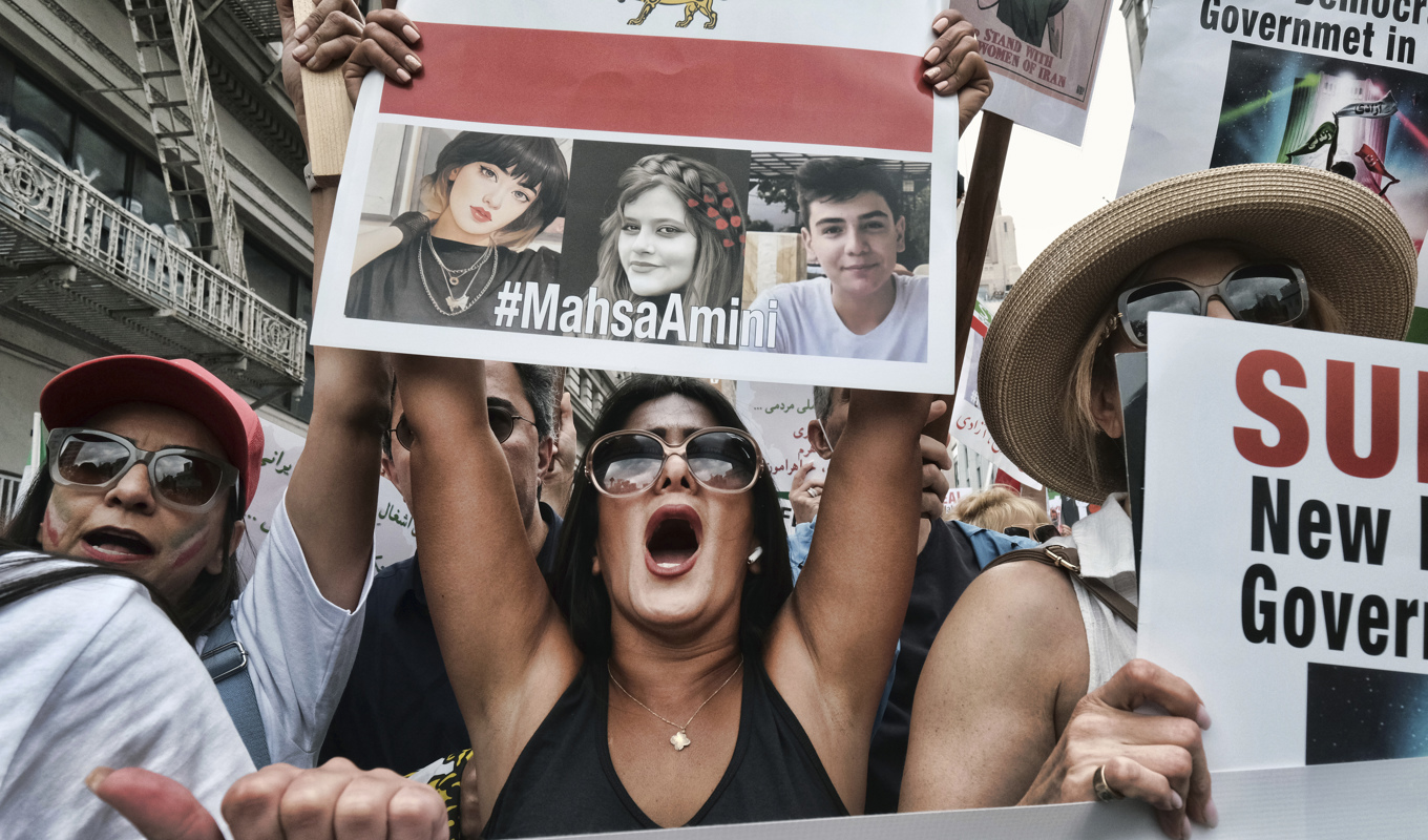 Demonstration i Los Angeles, oktober 2022. Foto: Richard Vogel/AP/TT