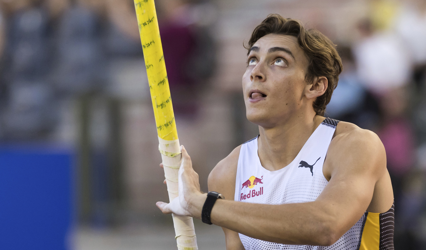 Armand Duplantis satte världsrekord i Diamond League-finalen i Eugene med 6,23. Arkivbild. Foto: Geert Vanden Wijngaert/AP/TT