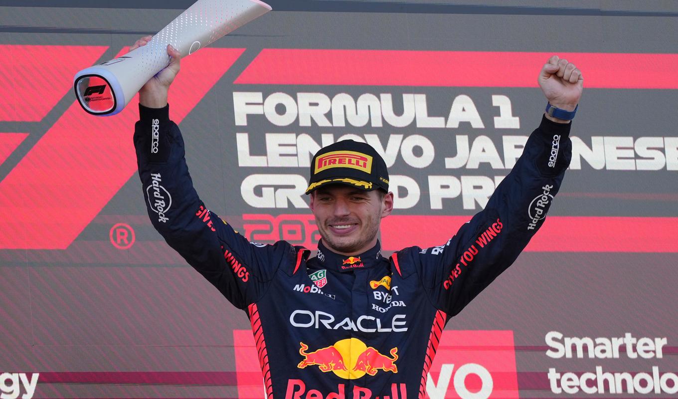 Red Bull-föraren Max Verstappen tillbaka högst på pallen. Foto: Toru Hanai/AP/TT