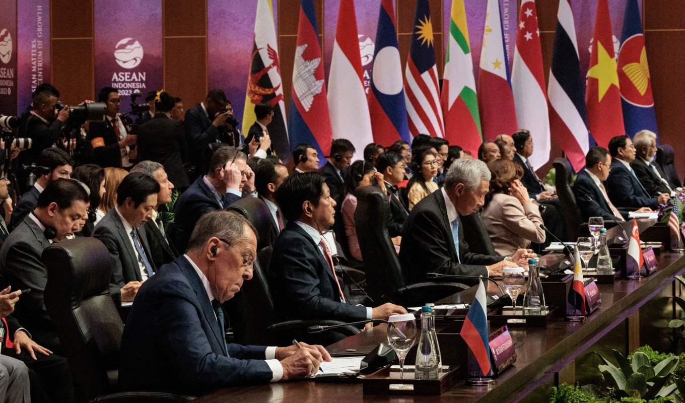 Efter att en omstridd karta kom ut från Kina den 28 augusti har Xi Jinping valt att inte delta i vare sig G20-mötet i Indien eller toppmötet med den asiatiska samarbetsorganisationen ASEAN i Jakarta tidigare denna månad. Foto: YASUYOSHI CHIBA/POOL/AFP via Getty Images