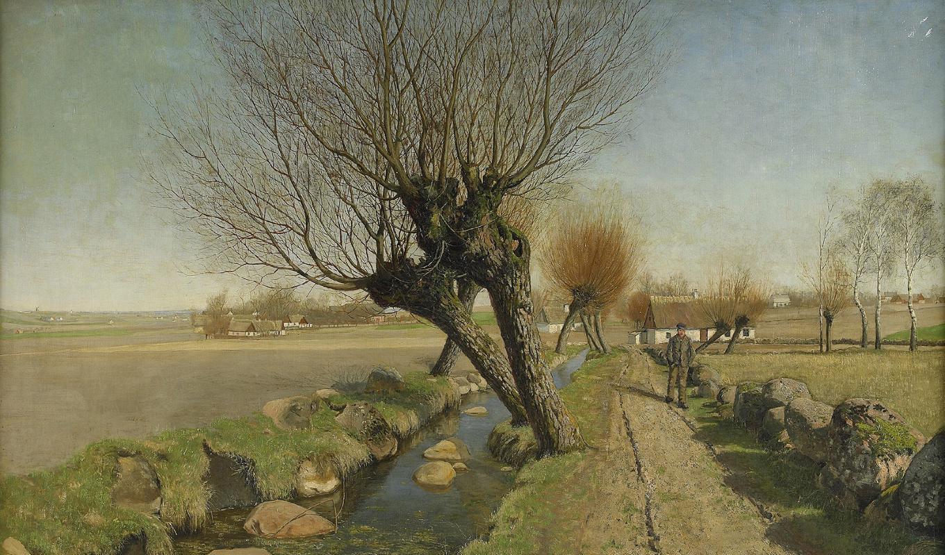 När landskapet öppnar sig ges tanken nya vägar att vandra. Målning av Peter Adolf Persson (1862-1914)