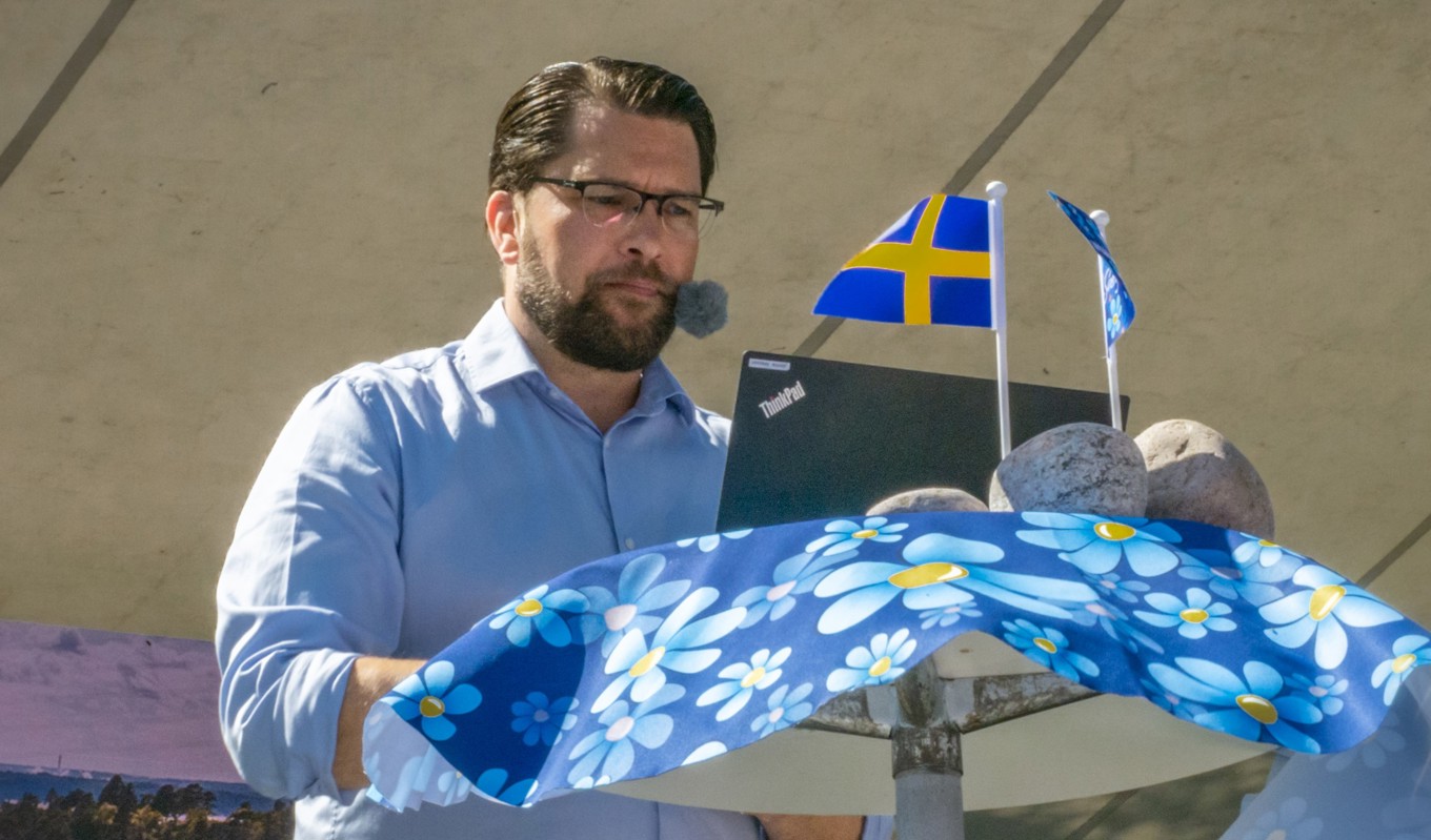 Sverigedemokraternas partiledare Jimmie Åkesson. Foto: Bilbo Lantto