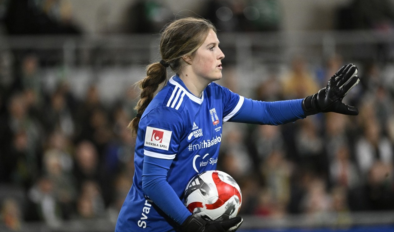 Elaine Burdett nickade in en kvittering för Vittsjö. Arkivbild. Foto: Henrik Montgomery/TT