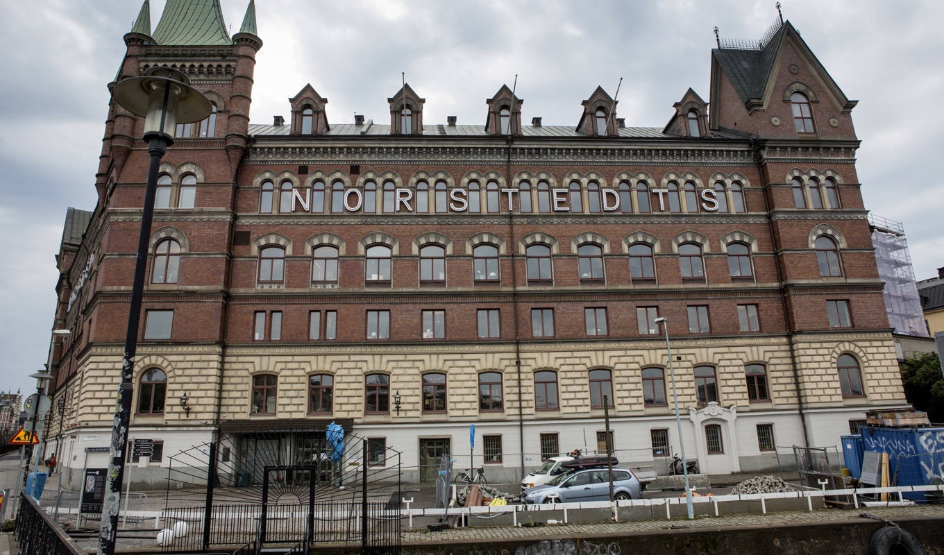 Norstedts förlagsbyggnad på Riddarholmen i Stockholm, där även Storytel har sitt huvudkontor. Arkivbild. Foto: Christine Olsson/TT