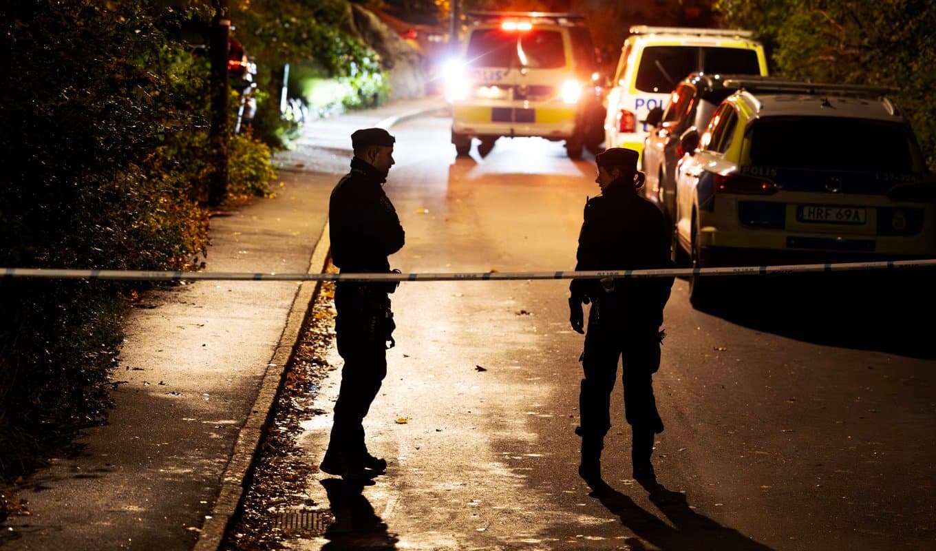 En småbarnspappa dödades i en skjutning i Västberga natten mot torsdagen. Foto: Nils Petter Nilsson/TT