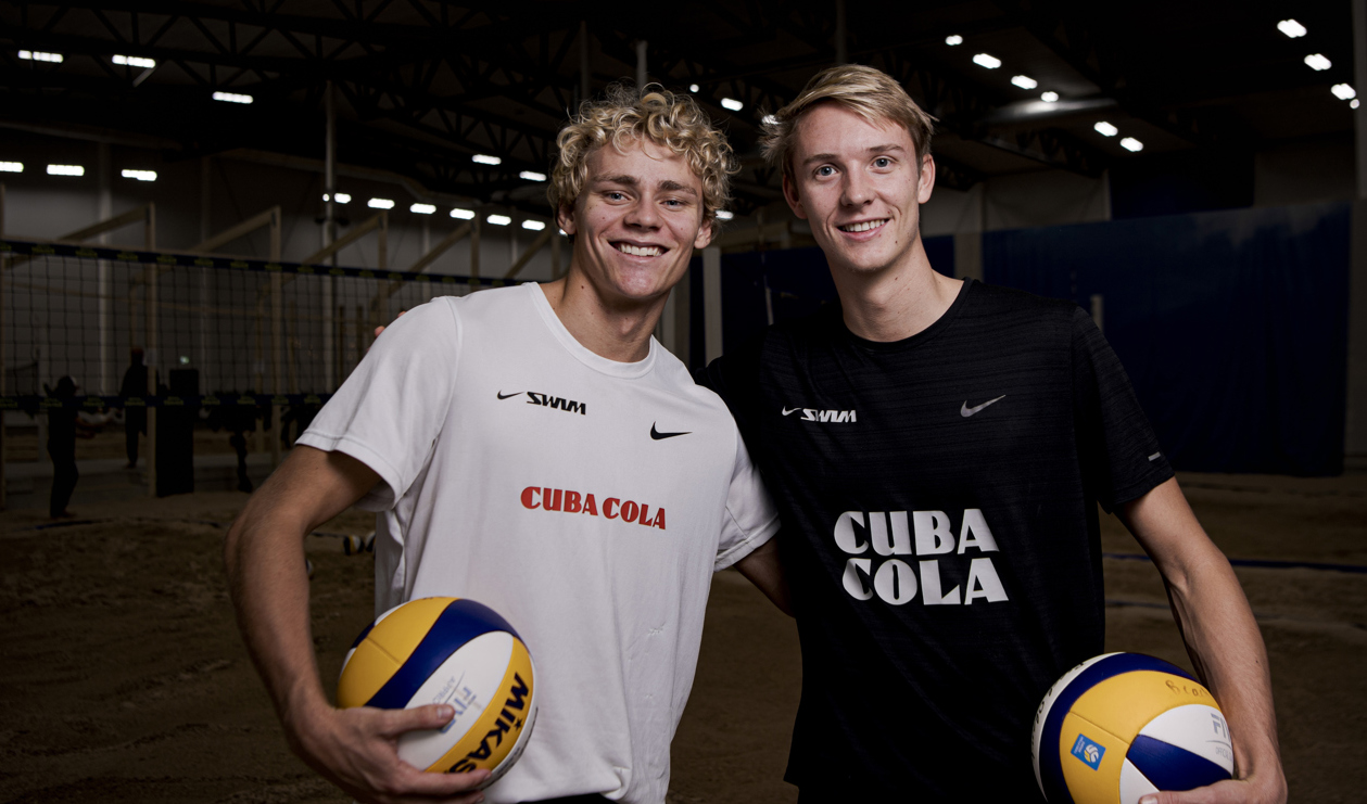 David Åhman och Jonatan Hellvig är klara för VM-final i beachvolleyboll. Arkivbild. Foto: Tim Aro/TT