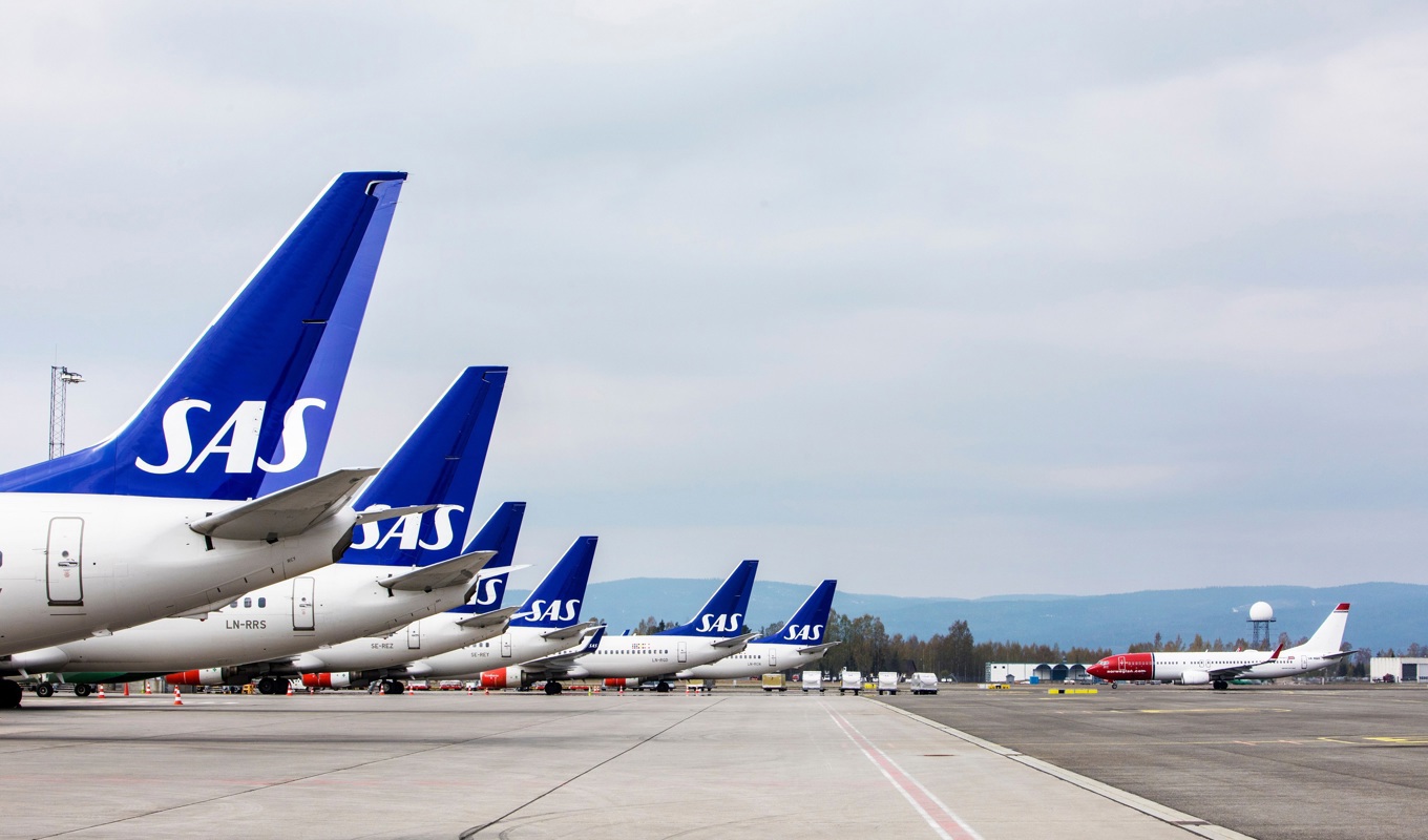 SAS ökade antalet passagerare under september. Foto: Ole Berg-Rusten/AFP via Getty Images