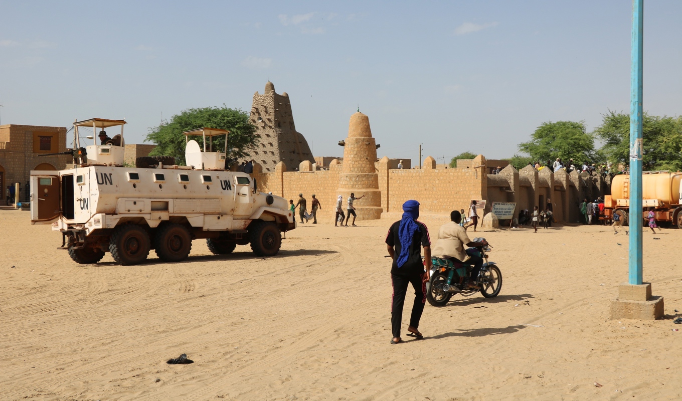 FN:s fredsbevarande styrkor har befunnit sig i Mali i tio år. Arkivbild. Foto: Moulaye Sayah