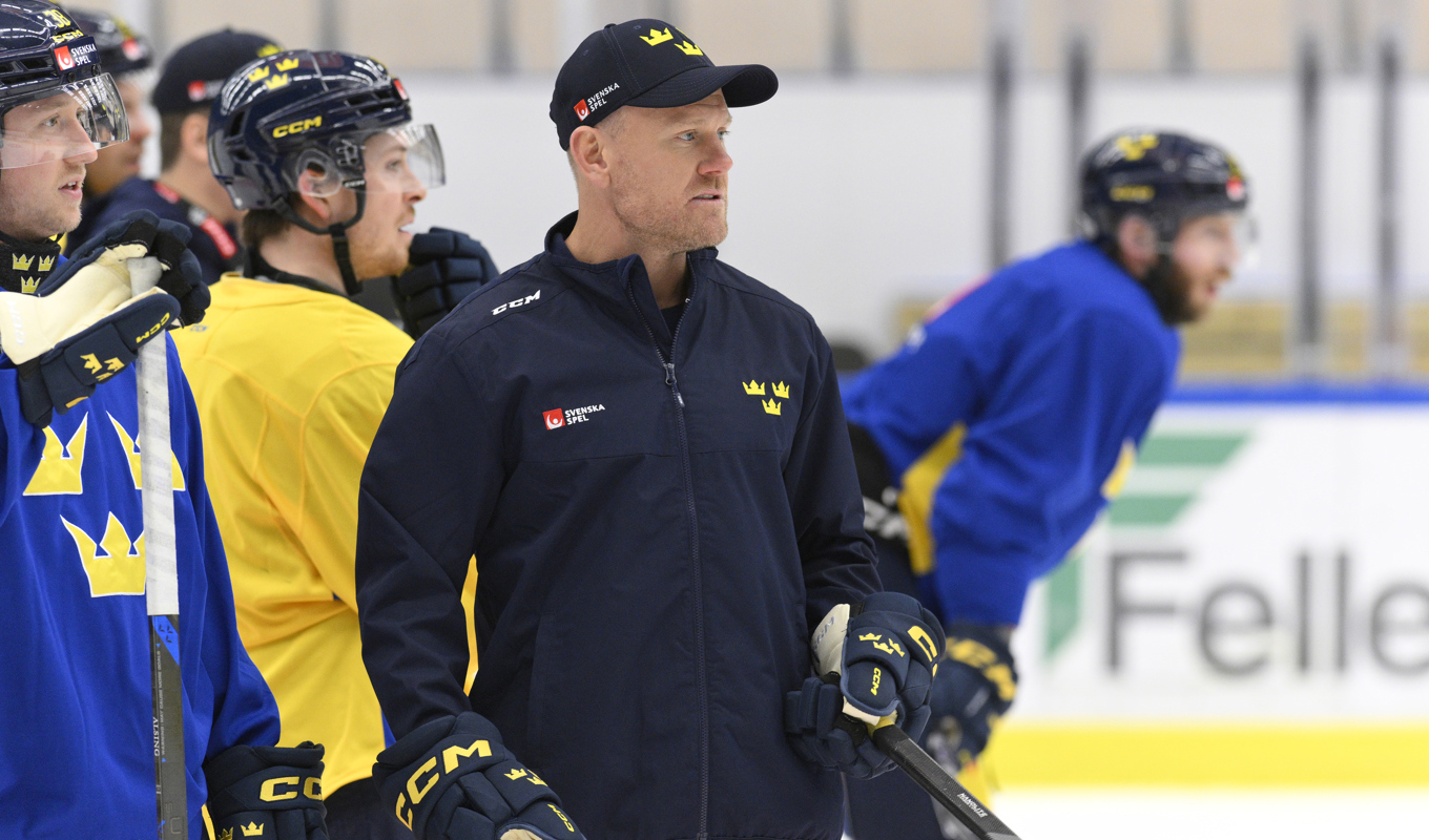 Patric Hörnqvist under en Tre Kronor-träning tidigare i veckan. Foto: Mikael Fritzon/TT