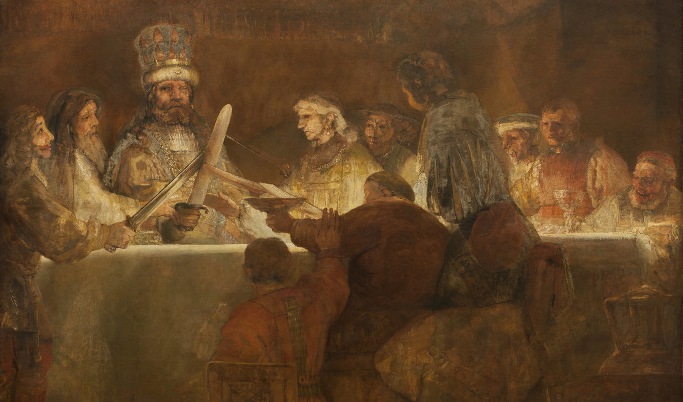 "Batavernas trohetsed" – Rembrandts sista kända målning. Pressbild. Foto: Leif Mattsson