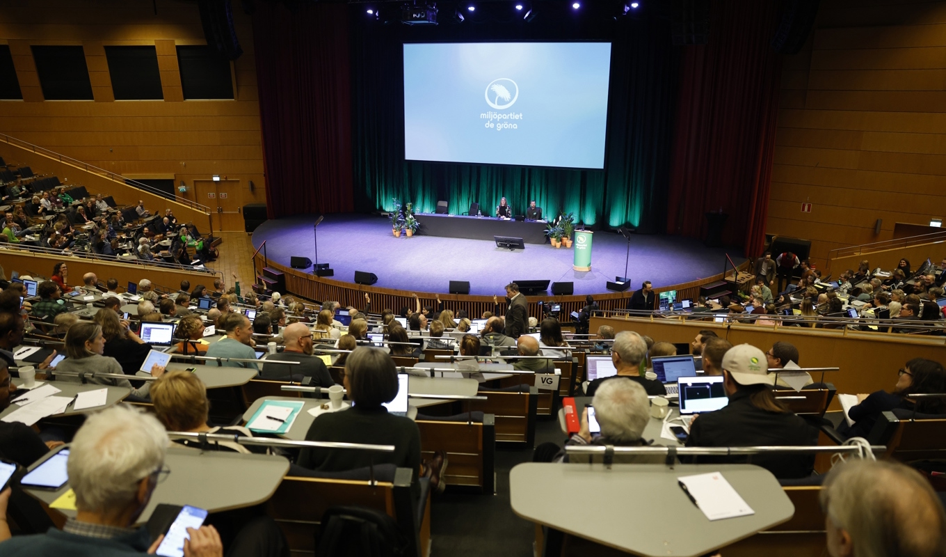 Miljöpartiets kongress som hålls i Örebro. Foto: Christine Olsson/TT