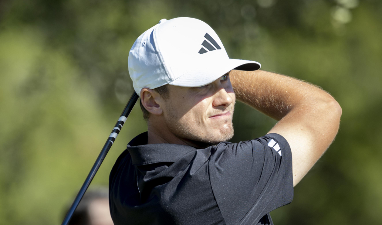 Ludvig Åberg säkrade karriärens första seger i PGA-tourtävlingen i Georgia. Foto: Stephen B. Morton/AP/TT