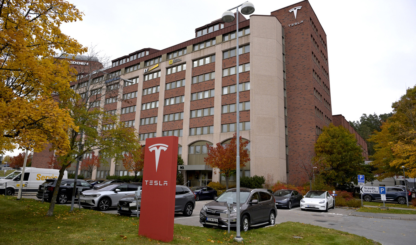 Tesla lämnar in stämningar gånger två i den pågående konflikten. Arkivbild. Foto: Janerik Henriksson/TT