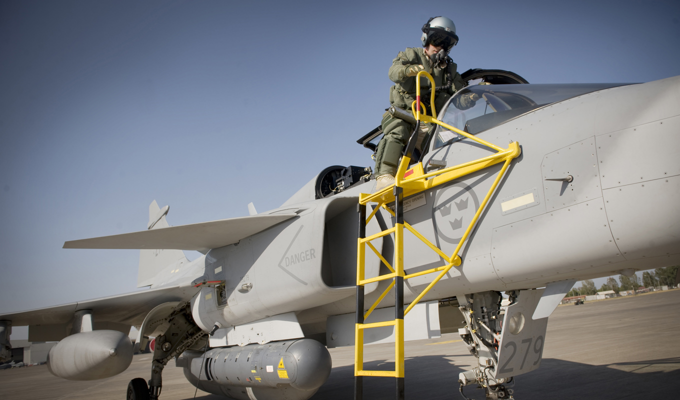 En del svenska stridspiloter ska från och med 2024 utildas i Italien. Arkivbild. Foto: Malin Hoelstad/SvD/TT
