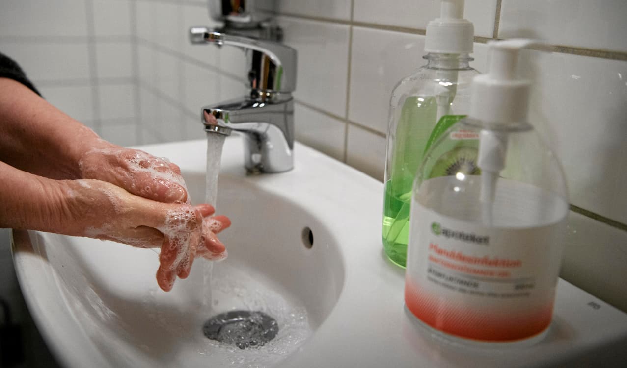 Tvål och vatten minskar risken för att insjukna i vinterkräksjuka och att sprida smittan vidare till andra. Arkivbild. Foto: Jessica Gow/TT