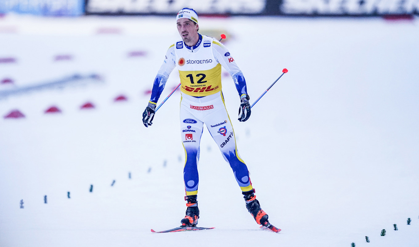 Calle Halfvarsson slutade femma i skiathlonloppet. Foto: Terje Pedersen/NTB/TT