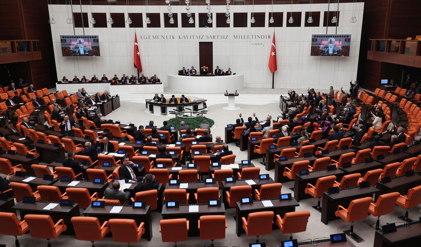 Turkiska nationalförsamlingen i Ankara. Arkivbild. Foto: Burhan Ozbilici AP/TT.