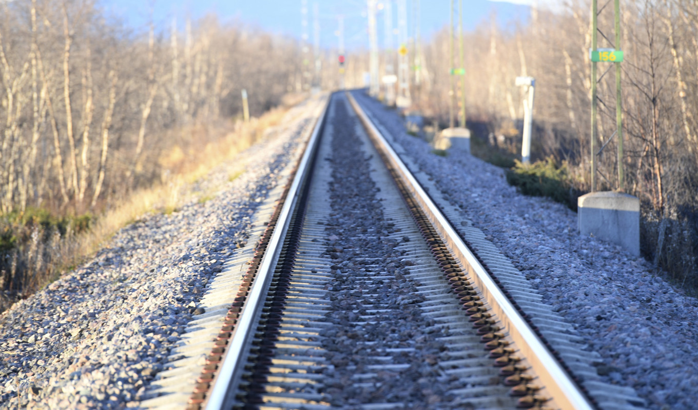 Ett malmtåg spårade tidigare i december ur vid Vassijaure på Malmbanan nära gränsen till Norge. Arkivbild. Foto: Fredrik Sandberg/TT
