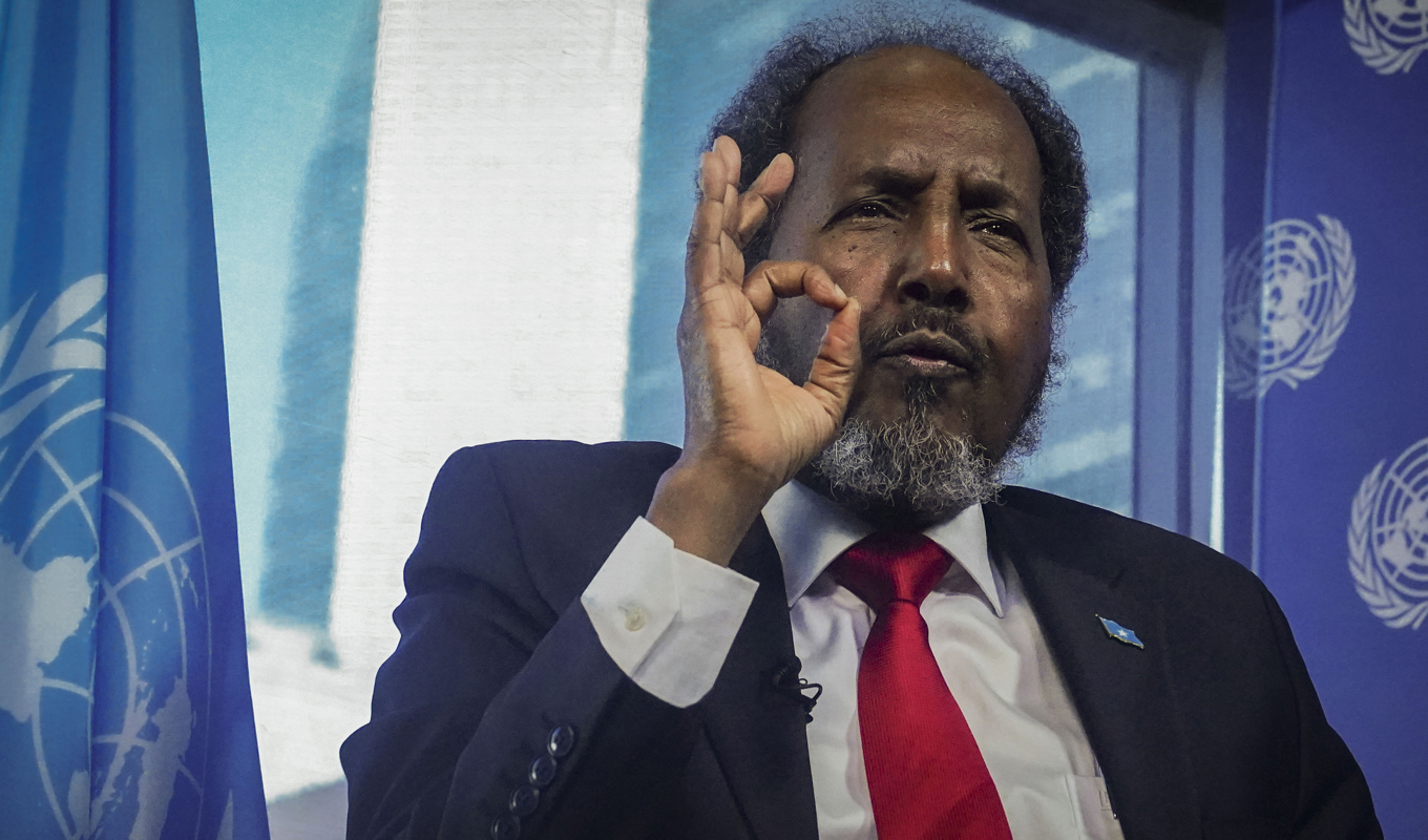 Somalias president Hassan Sheikh Mohamud har enats med Somalilands ledare Muse Bihi Abdi om att arbeta för fred i regionen. Arkivbild. Foto: Bebeto Matthews/AP-TT