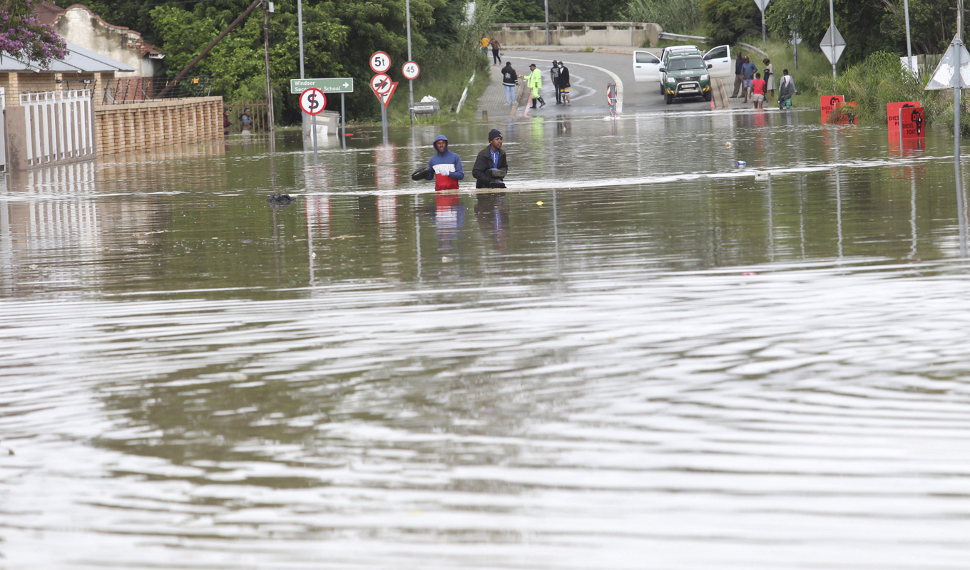 Provinsen KwaZulu-Nata i Sydafrika har drabbats av flera översvämningar de senaste åren. Den här bilden är tagen i januari 2022. Foto: AP/TT