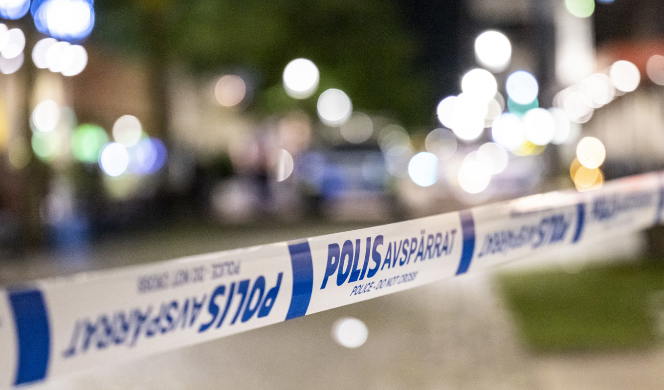 Polisen spärrade av området. Arkivbild. Foto: Johan Nilsson/TT