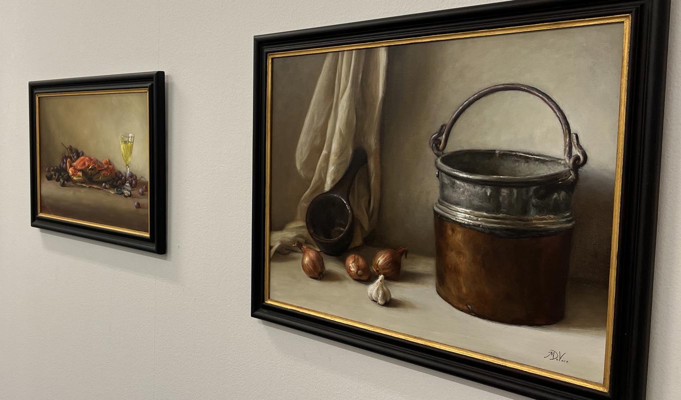Galleri Agardh & Tornvall visar utställningen Stilleben med konstverk som speglar det konsthistoriska och alltid lika aktuella stillebenmåleriet. Foto: Kristina I. Kleinert