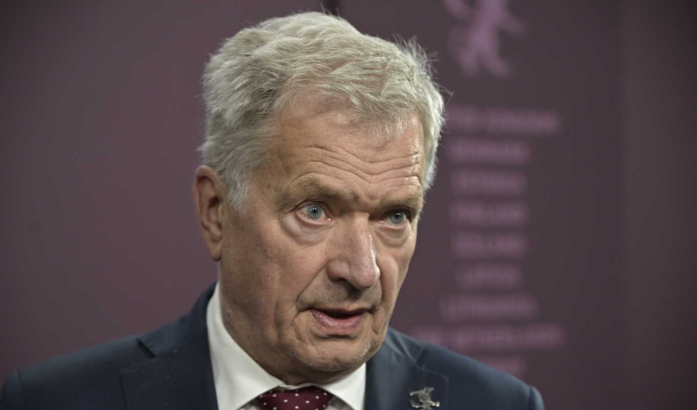 Finlands president Sauli Niinistö har talat med Kinas Xi Jinping om de skador som uppstod på en gasledning i Finska viken i höstas. Arkivbild. Foto: Anders Wiklund/TT