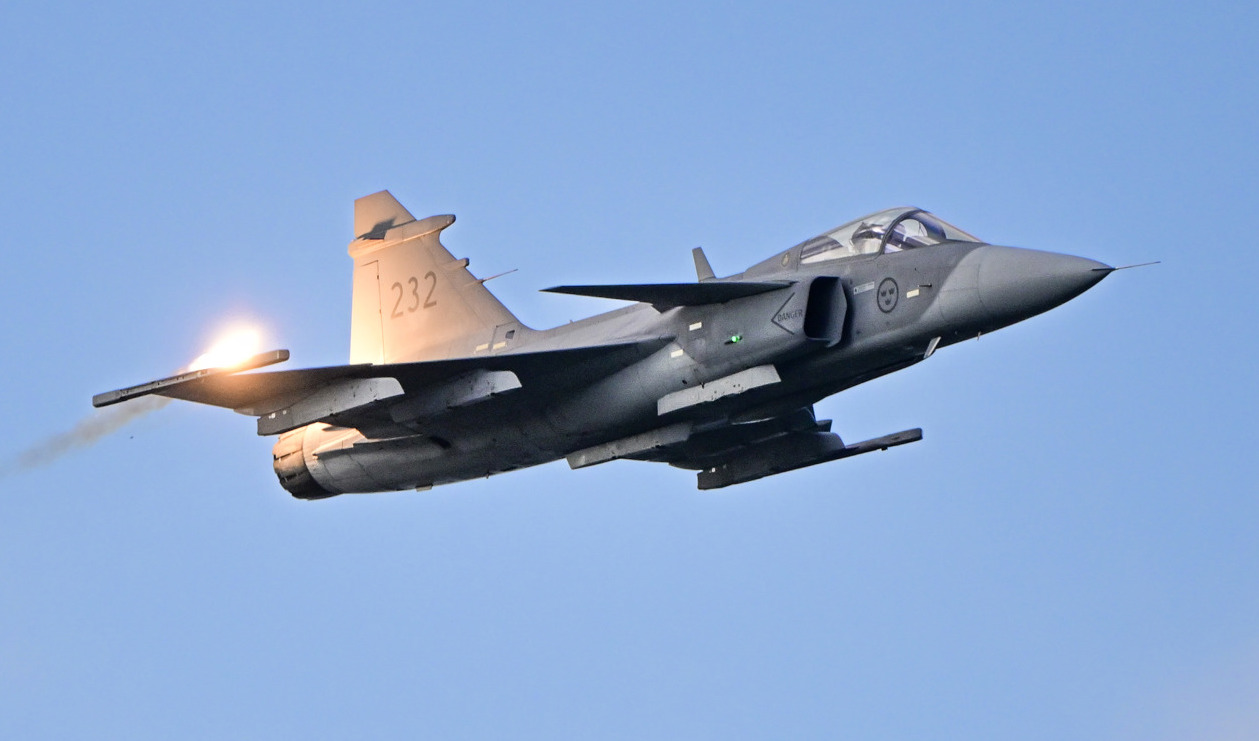 Ungern hyr sedan nästan 20 år tillbaka i tiden 14 Jas 39 Gripen. Arkivbild. Foto: Jonas Ekströmer/TT