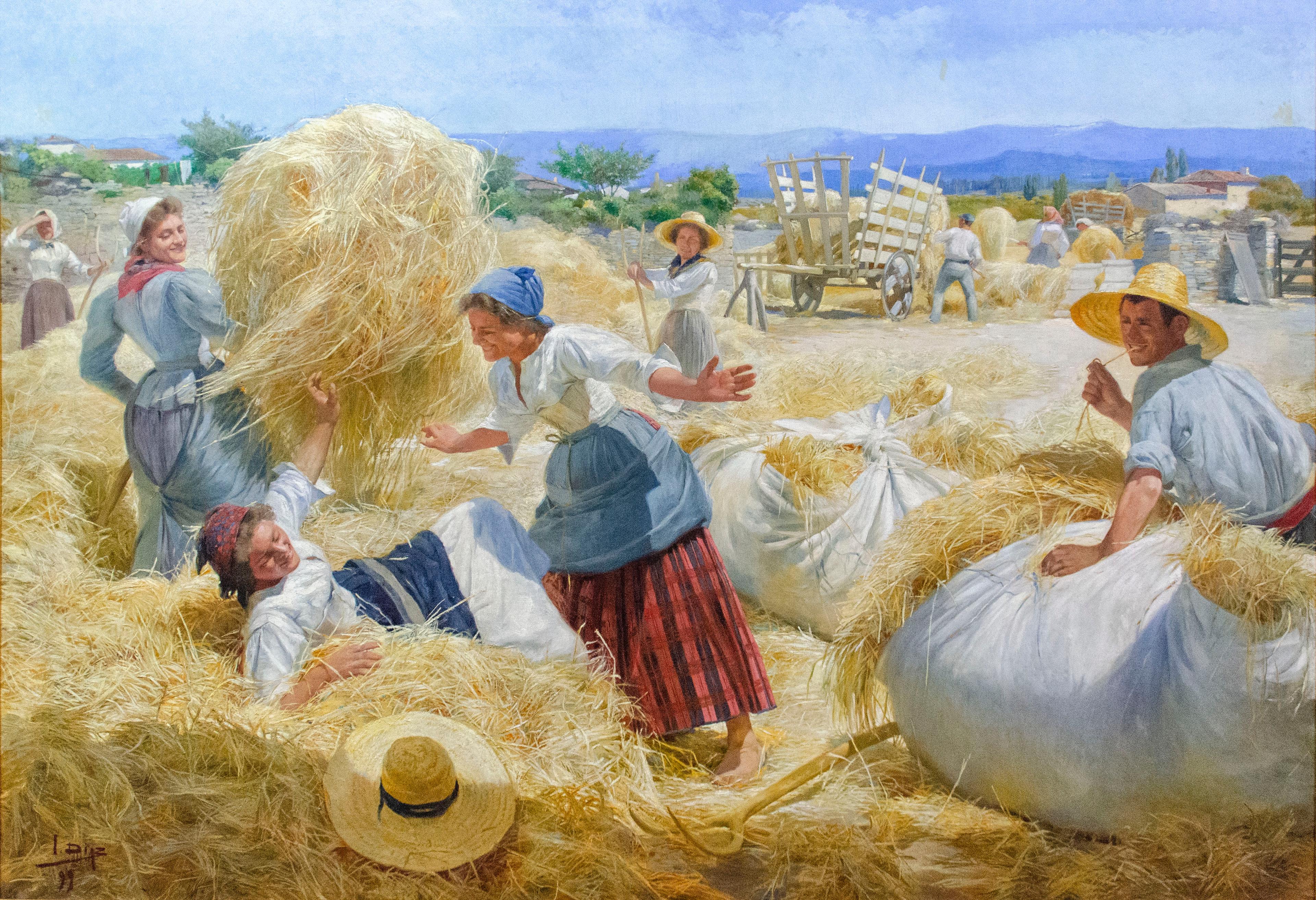Arbete kan under lyckliga förhållanden vara vägen till självkännedom och vila. Målning av Ignacio Díaz de Olano (1860–1937). Foto: Public Domain