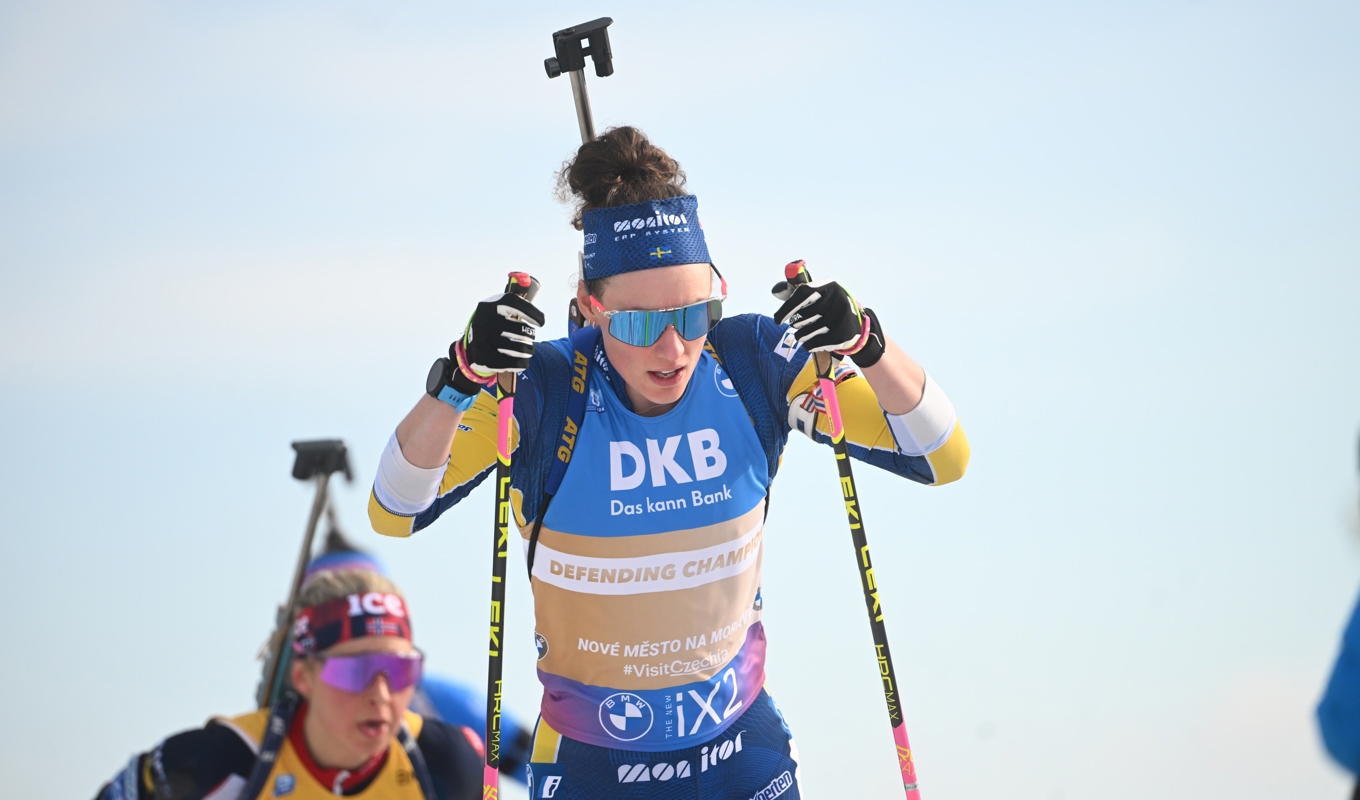 Hanna Öberg och svenskorna hade inget med medaljstriden att göra. Foto: Fredrik Sandberg/TT