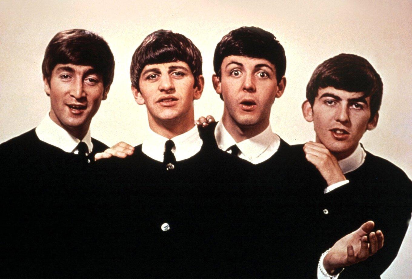 Beatles: John Lennon, Ringo Starr, Paul McCartney och George Harrisson. Arkivbild. Foto: TT