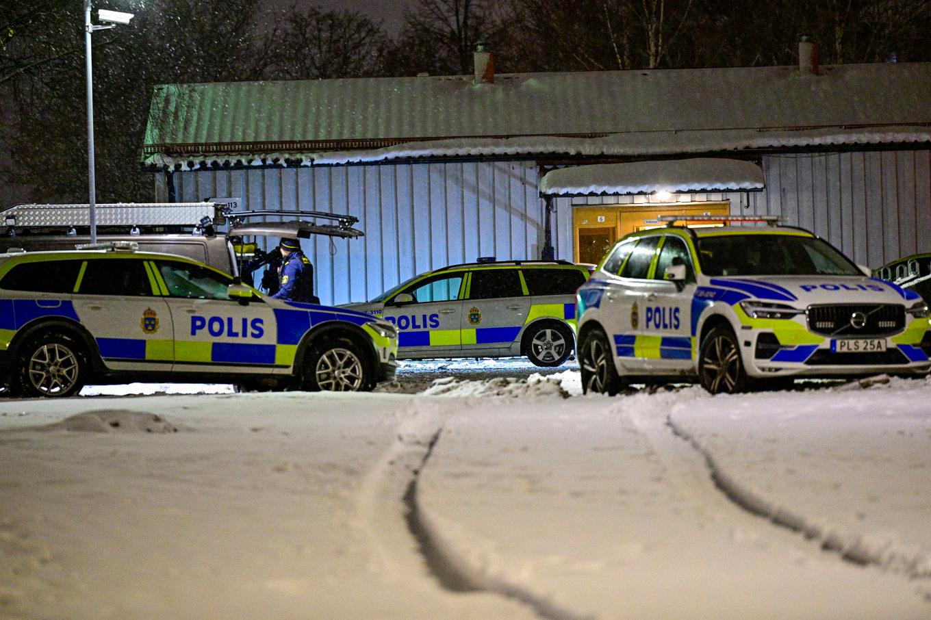 Polisen larmades till brottsplatsen i Södertälje av boende som trott sig ha hört smällare eller fyrverkerier i området. Arkivbild. Foto: Magnus Lejhall/TT