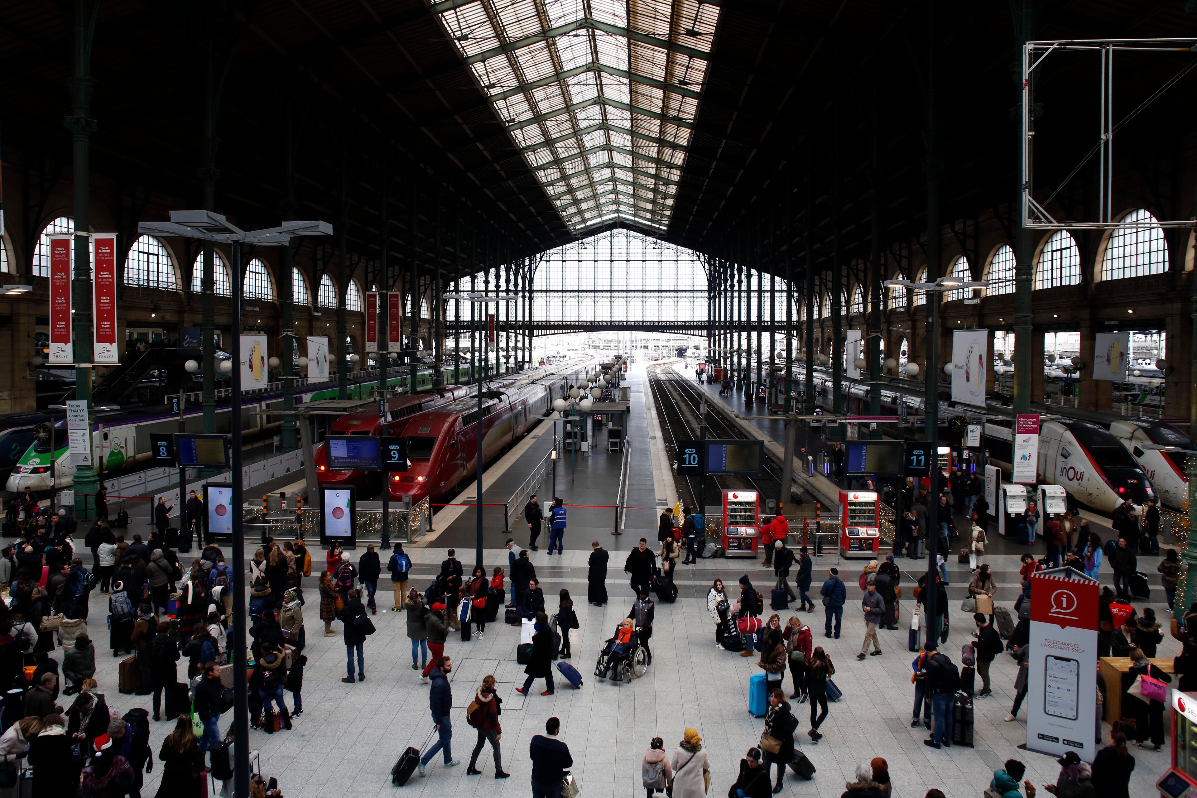 Tågstationen Gare du Nord i Paris. Arkivbild. Foto: Thibault Camus/AP/TT