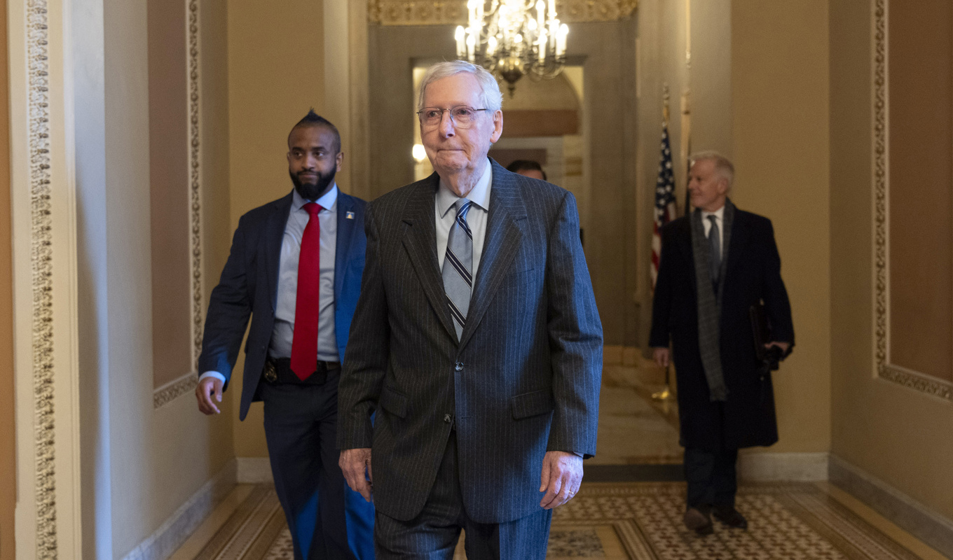 Senatens minoritetsledare Mitch McConnell. Arkivbild. Foto: Jacquelyn Martin/AP/TT