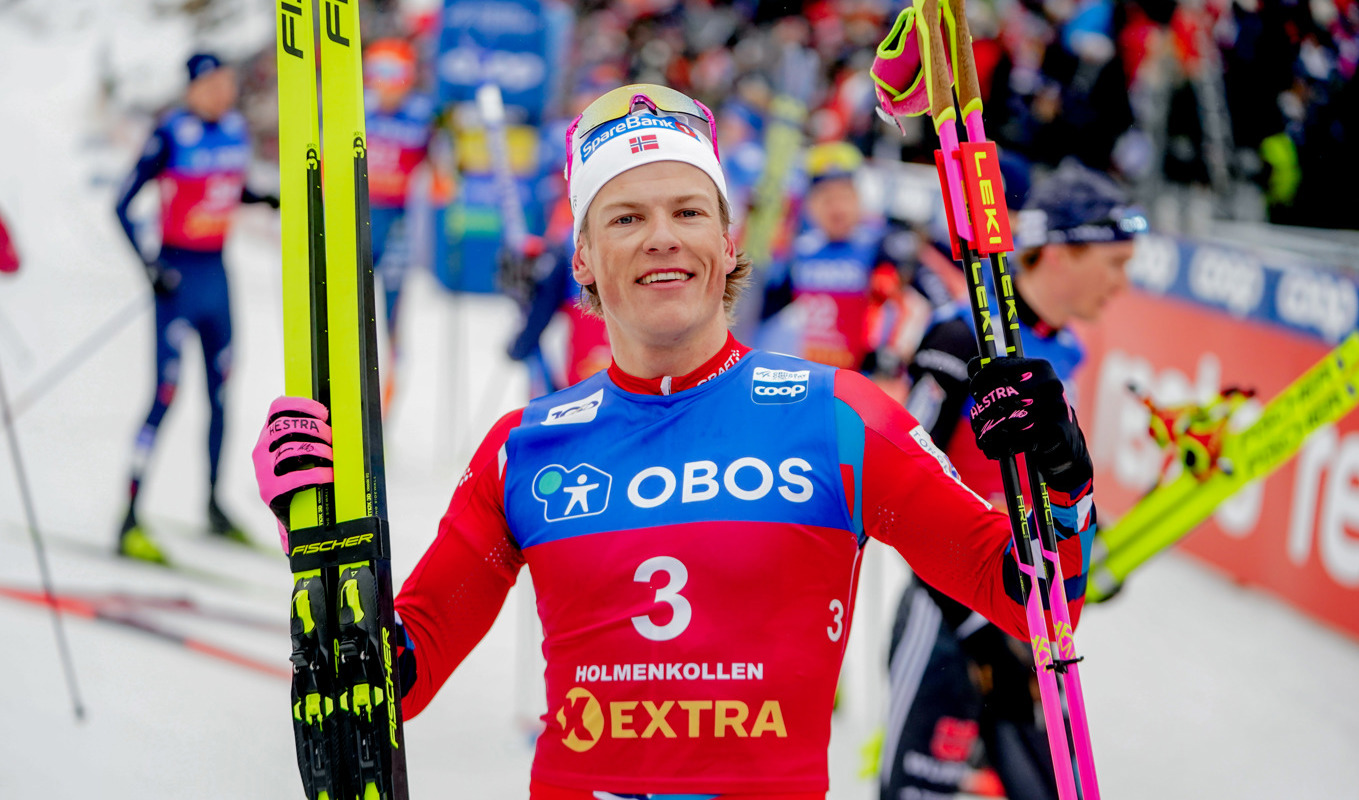 Johannes Høsflot Klæbo vann femmilen. Foto: Terje Pedersen/NTB/TT