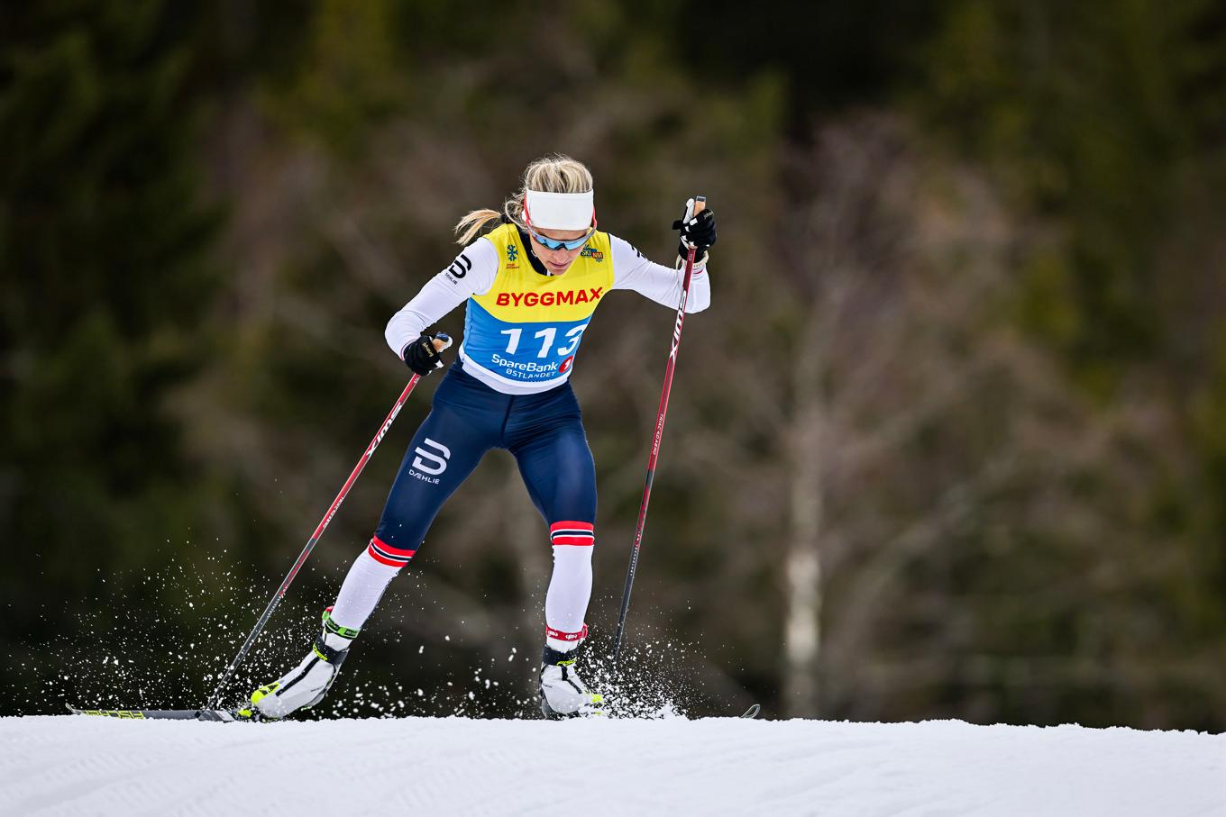 Therese Johaug i spåren under norska mästerskapen. Foto: Geir Olsen/NTB/TT