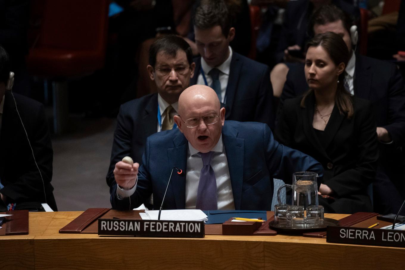 Rysslands FN-ambassadör Vasilij Nebenzia. Arkivbild. Foto: Yuki Iwamura/AP/TT