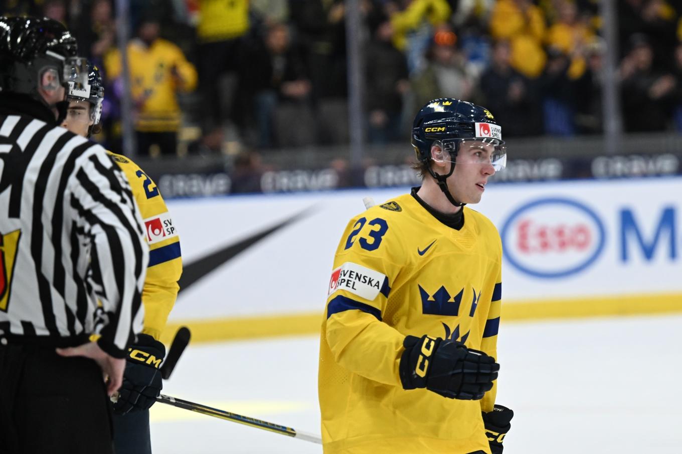 JVM-stjärnan Jonathan Lekkerimäki debuterar i Tre Kronor mot Finland. Arkivbild. Foto: Björn Larsson Rosvall/TT