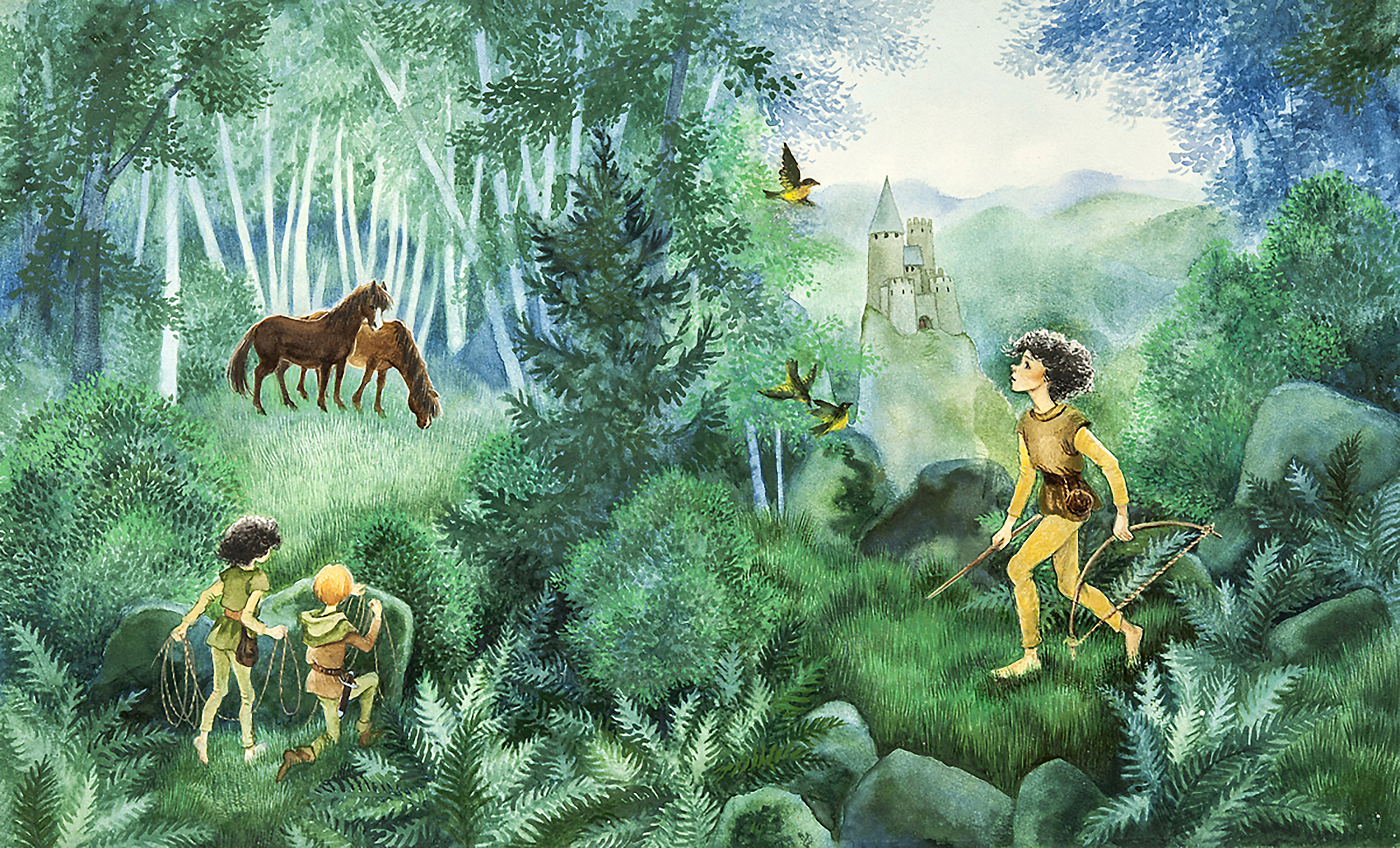 Ilon Wiklands bildvärldar. Saga, äventyr och vardagsliv, är den hittills största utställningen som visar upp en stor mängd av Ilon Wiklands illustrationer och konstnärliga alster. Illustration: © Design Ilon Wikland AB. Ronja Rövardotter: TM och © The Astrid Lindgren Company