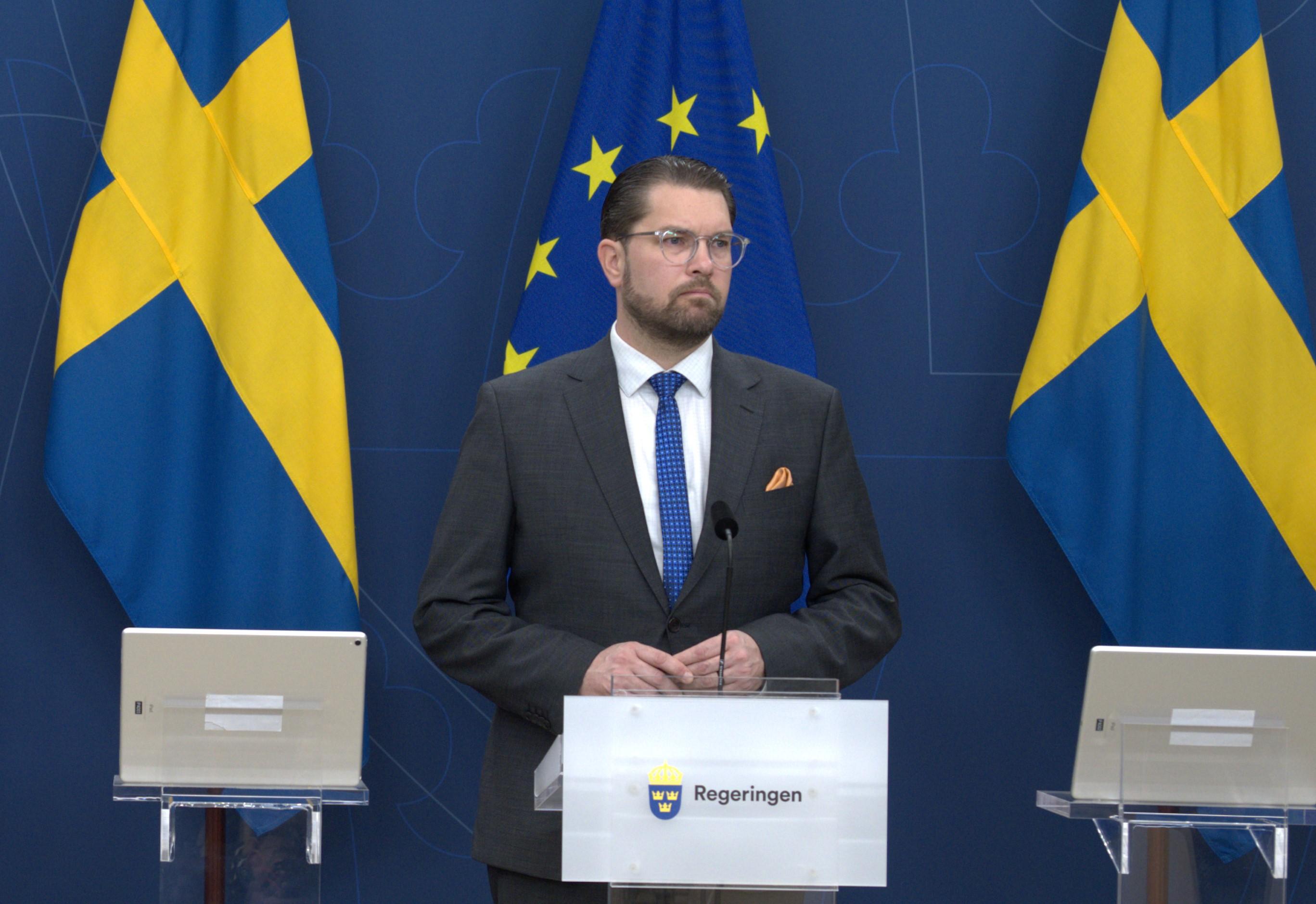 Sverigedemokraternas partiledare Jimmie Åkesson. Foto: Roger Sahlström
