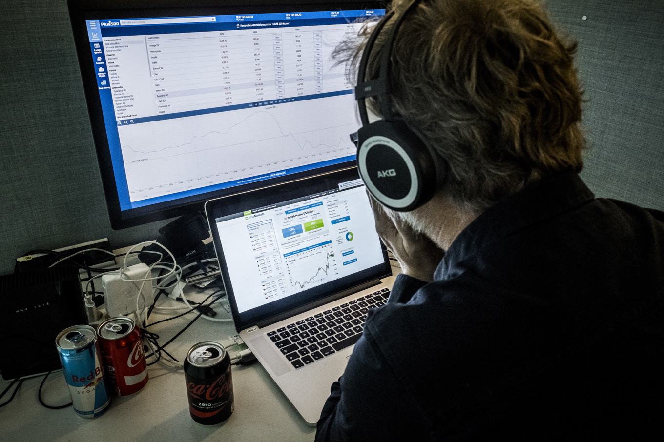 Bedragare lockar investerare i aktiechattar. Arkivbild. Foto: Magnus Hjalmarson Neideman/SvD/TT