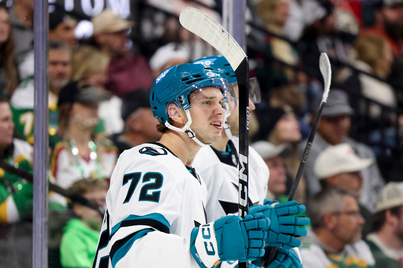 William Eklund (72) gjorde två mål mot Minnesota. Foto: Ellen Schmidt/AP/TT