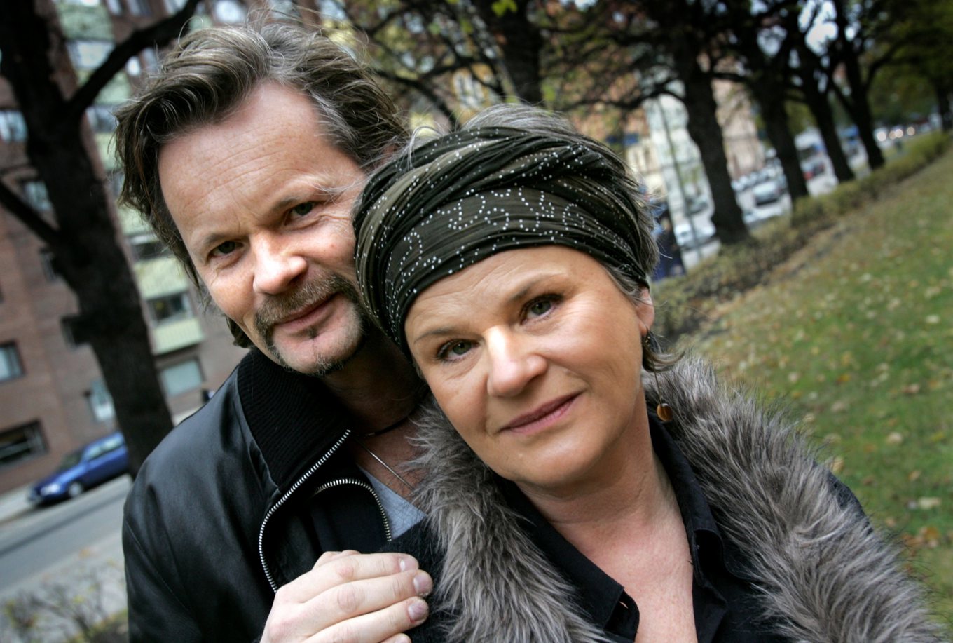 Karin Glenmark tillsammans med sin bror Anders 2005 då de gav ut skivan "Det bästa med Karin & Anders Glenmark". Foto: Jack Mikrut/TT