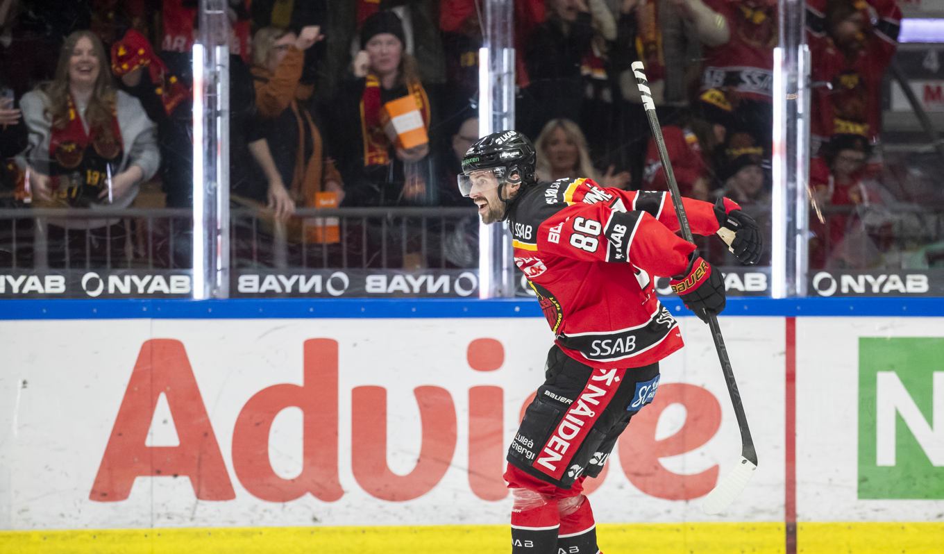 Luleås Mathias Bromé blev matchvinnare i sin comeback. Arkivbild. Foto: Pär Bäckström/TT