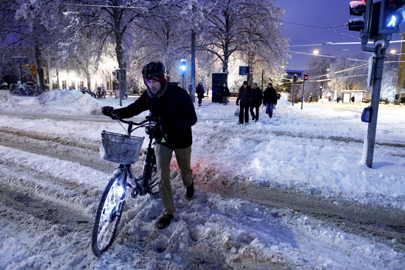 SMHI varnar för ett snöfall som drar in över Västsverige på onsdagen. Arkivbild. Foto: Thomas Johansson/TT