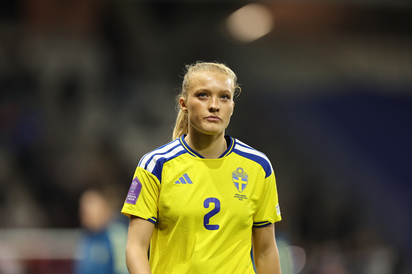 Sveriges Smilla Holmberg deppar efter Frankrikes segermål i slutsekunderna. Foto: Caisa Rasmussen/TT