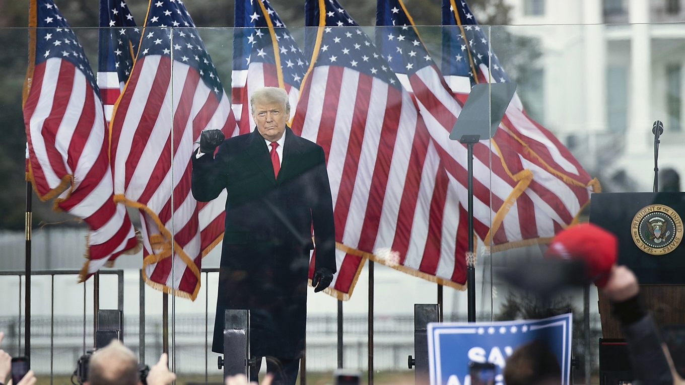 BBC, NRK och SVT har nu alla ertappats med att förfalska vad Donald Trump sade till sina anhängare den 6 januari 2021. Frågan är dock vad utfallet för olika public servicebolag kommer att bli. Foto: Brendan Smialowski/AFP via Getty Images